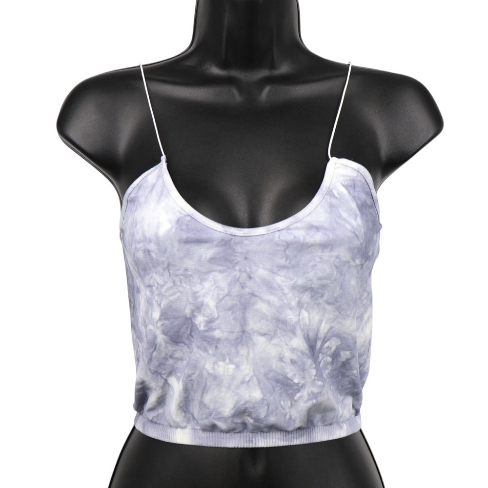 Intimately Free People Blue Gray Cloudcore Cropped Cami‎ Brami Tank Top M/L